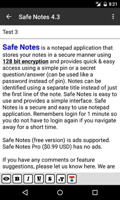 Safe Notes android App screenshot 16