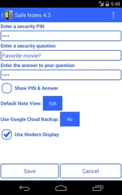 Safe Notes android App screenshot 5