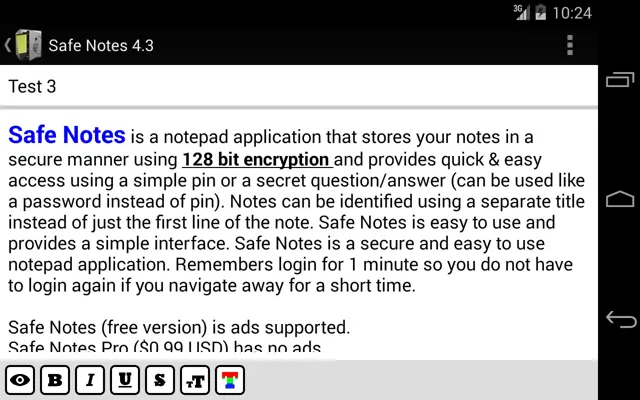 Safe Notes android App screenshot 8